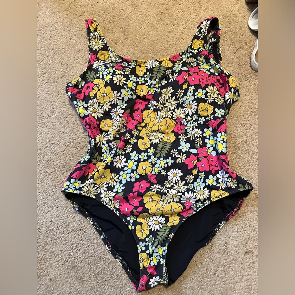 Issimo x Solid and Striped Anne-Marie floral one piece swimsuit