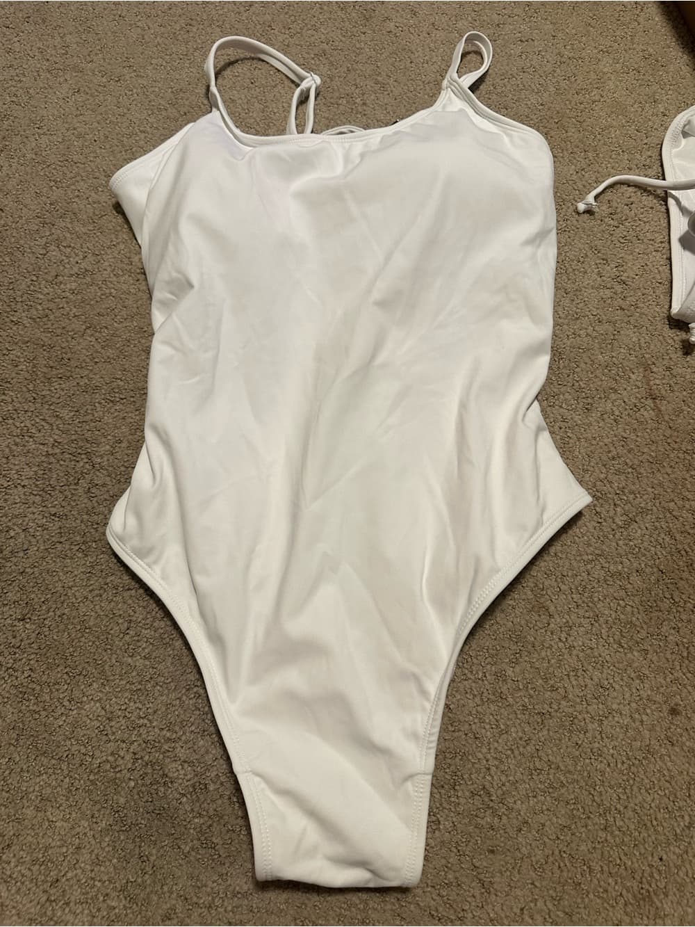 NWT TA3 Lacey one piece swimsuit extra large short white