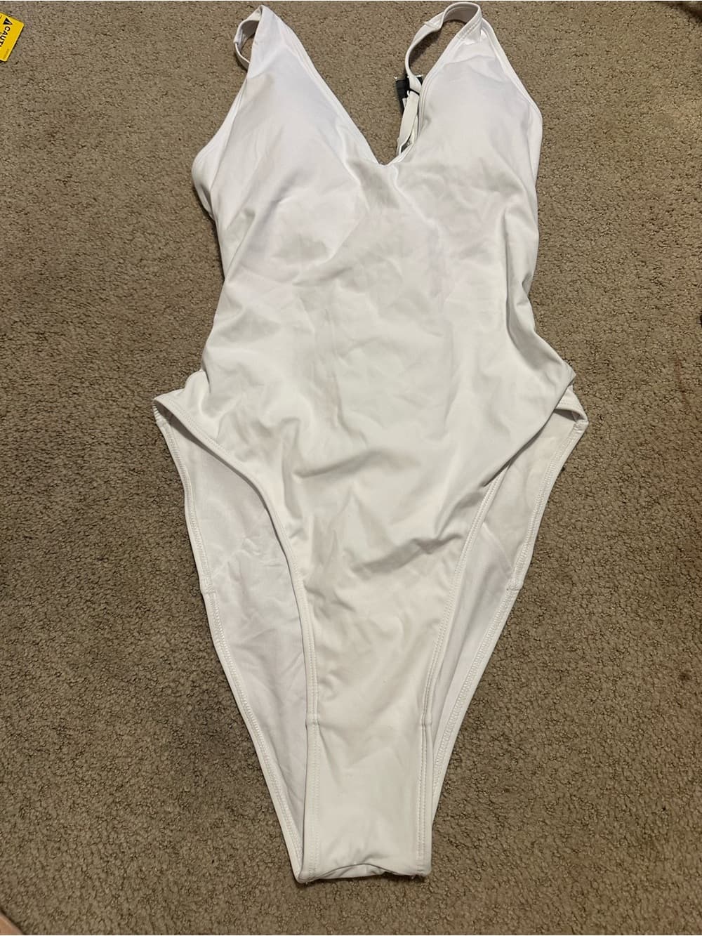 NWT TA3 Hi Cut Plungey one piece swimsuit large regular