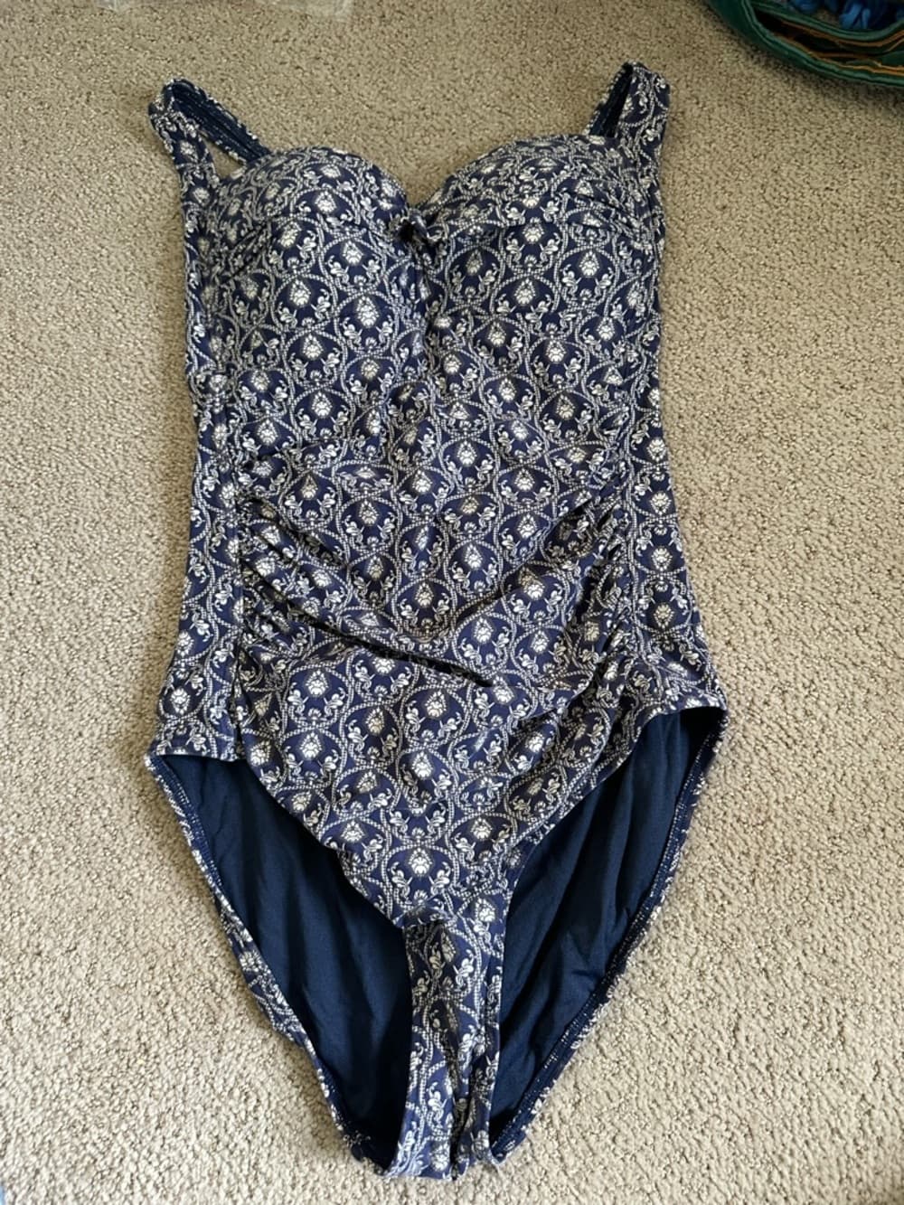 Niptuck Porcelain Joanne Twist Front Moulded cups Tummy Control One Piece Suit