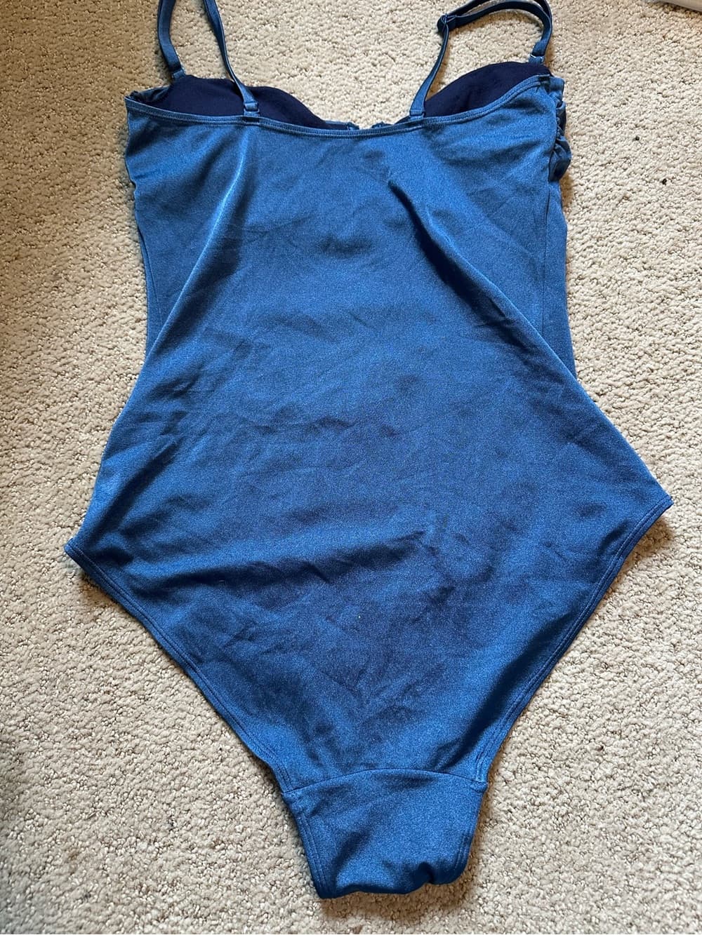 Neiwai one piece swimsuit shimmer blue large
