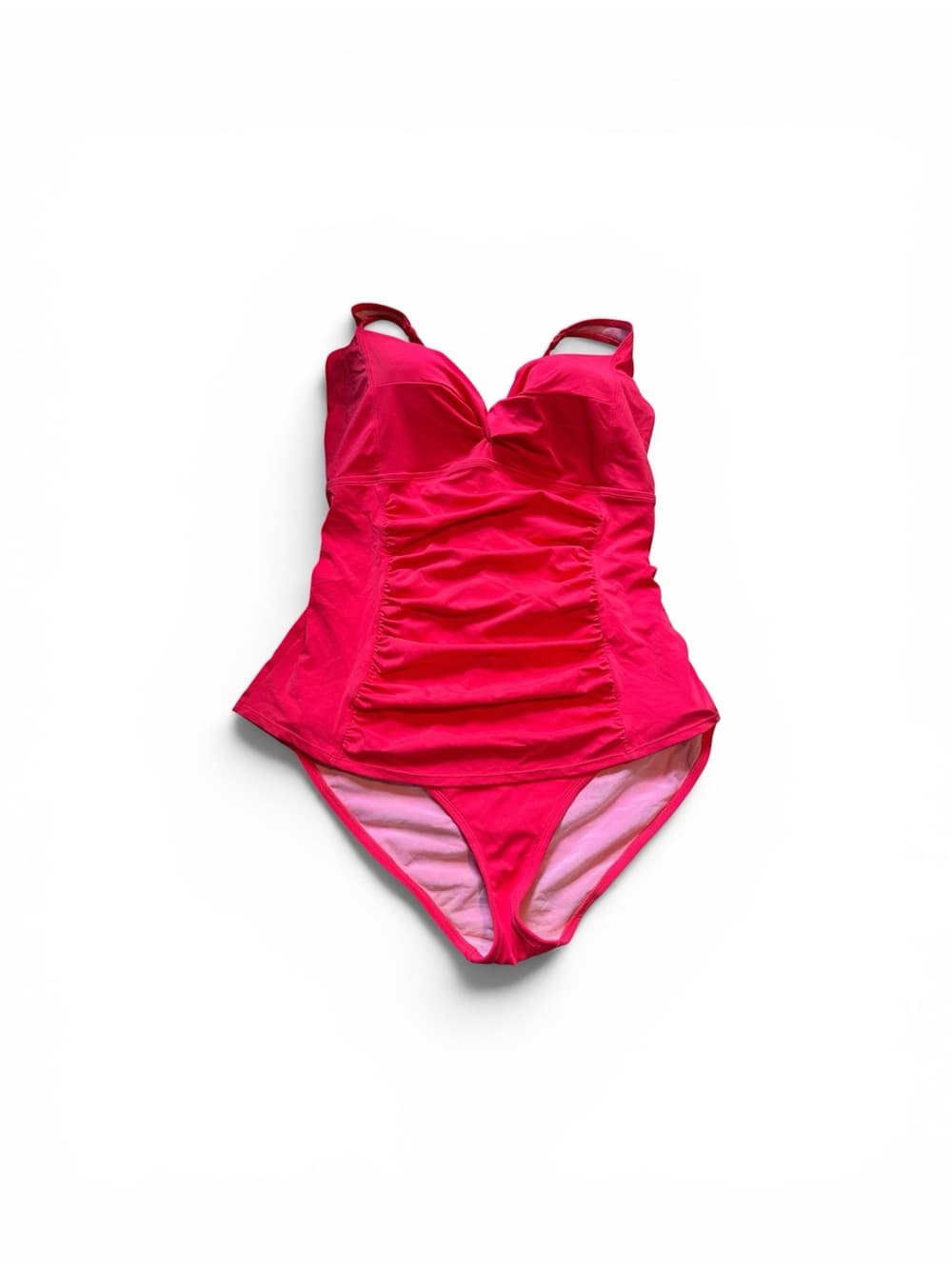 Torrid ruched one piece swimsuit pink