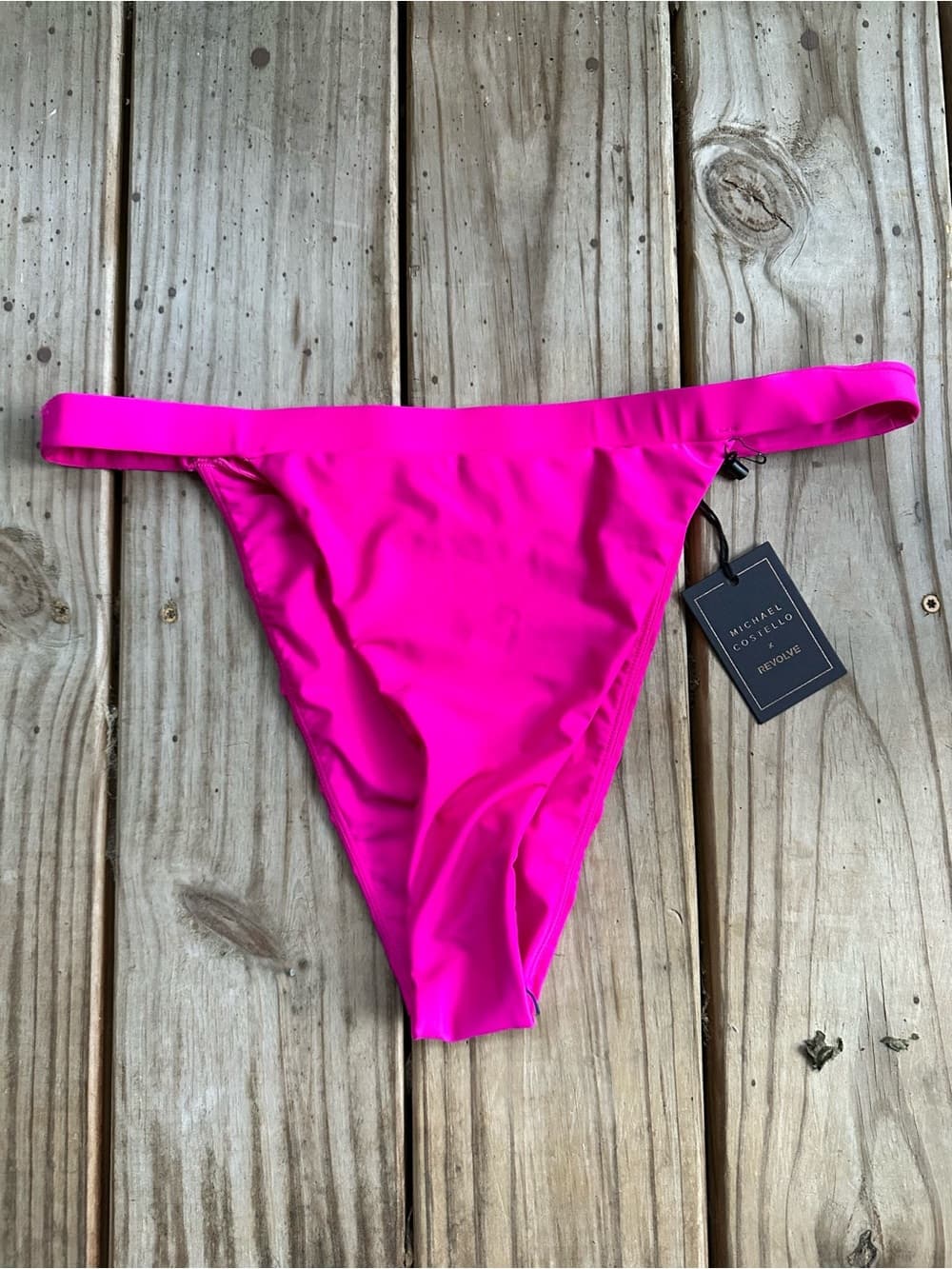 NWT Michael Costello Dasia bikini bottoms pink