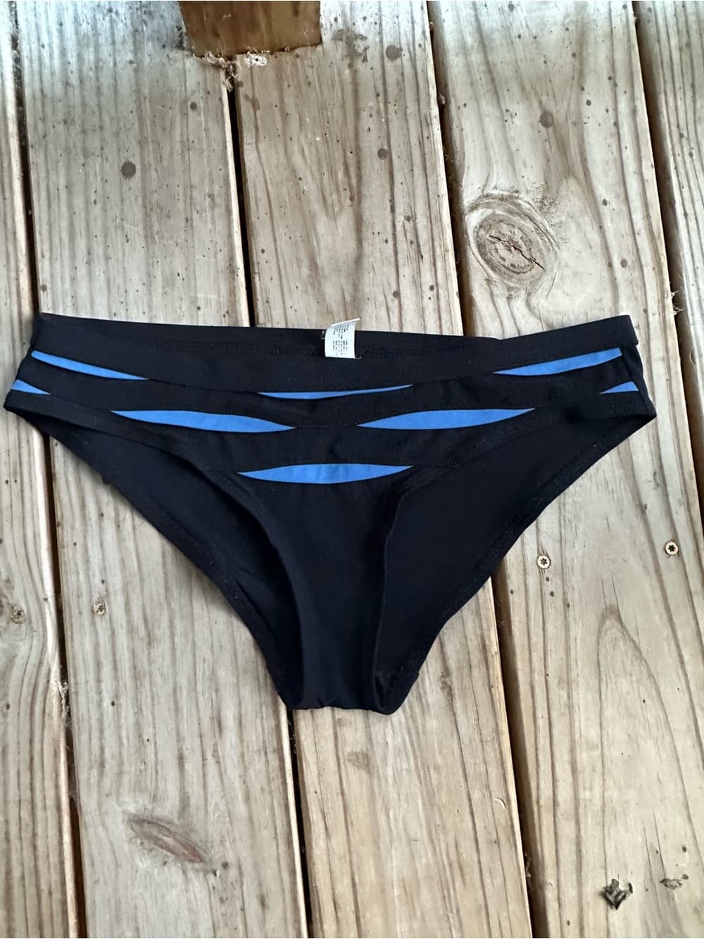 Karla Coletto bikini bottoms blue black