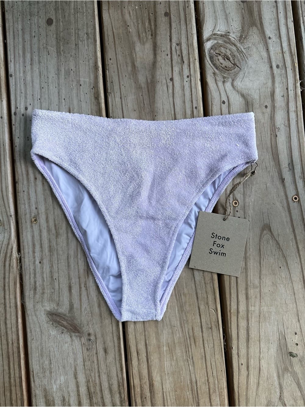 NWT Stone Fox Sola terry bikini bottoms orchid