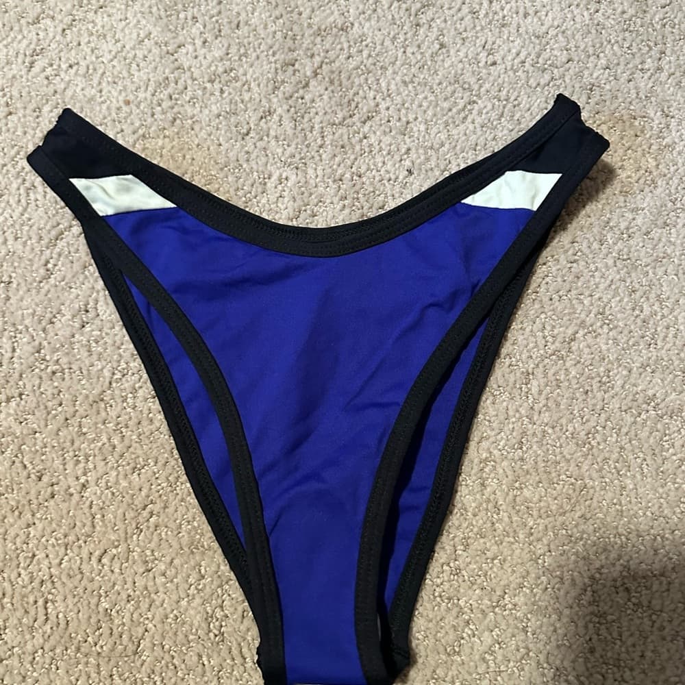 NWOT L*Space high leg bikini bottoms royal blue small