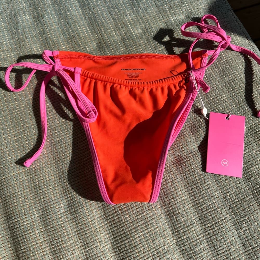 NWT Amanda Uprichard Sunnie bikini bottoms orange pink