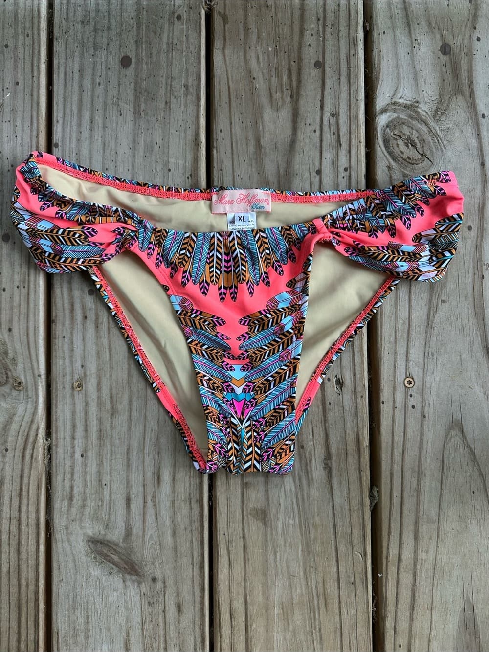 Mara Hoffman feather bikini bottoms extra large