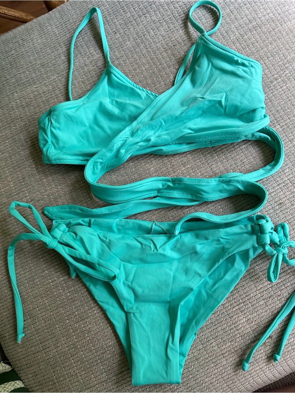NWT L*Space Chloe bikini set turquoise extra small