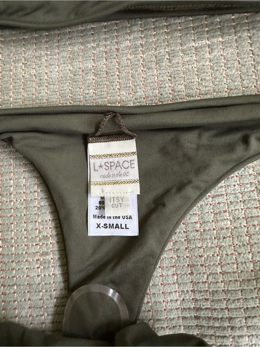 NWOT L*Space Jaime Itsy bikini set green