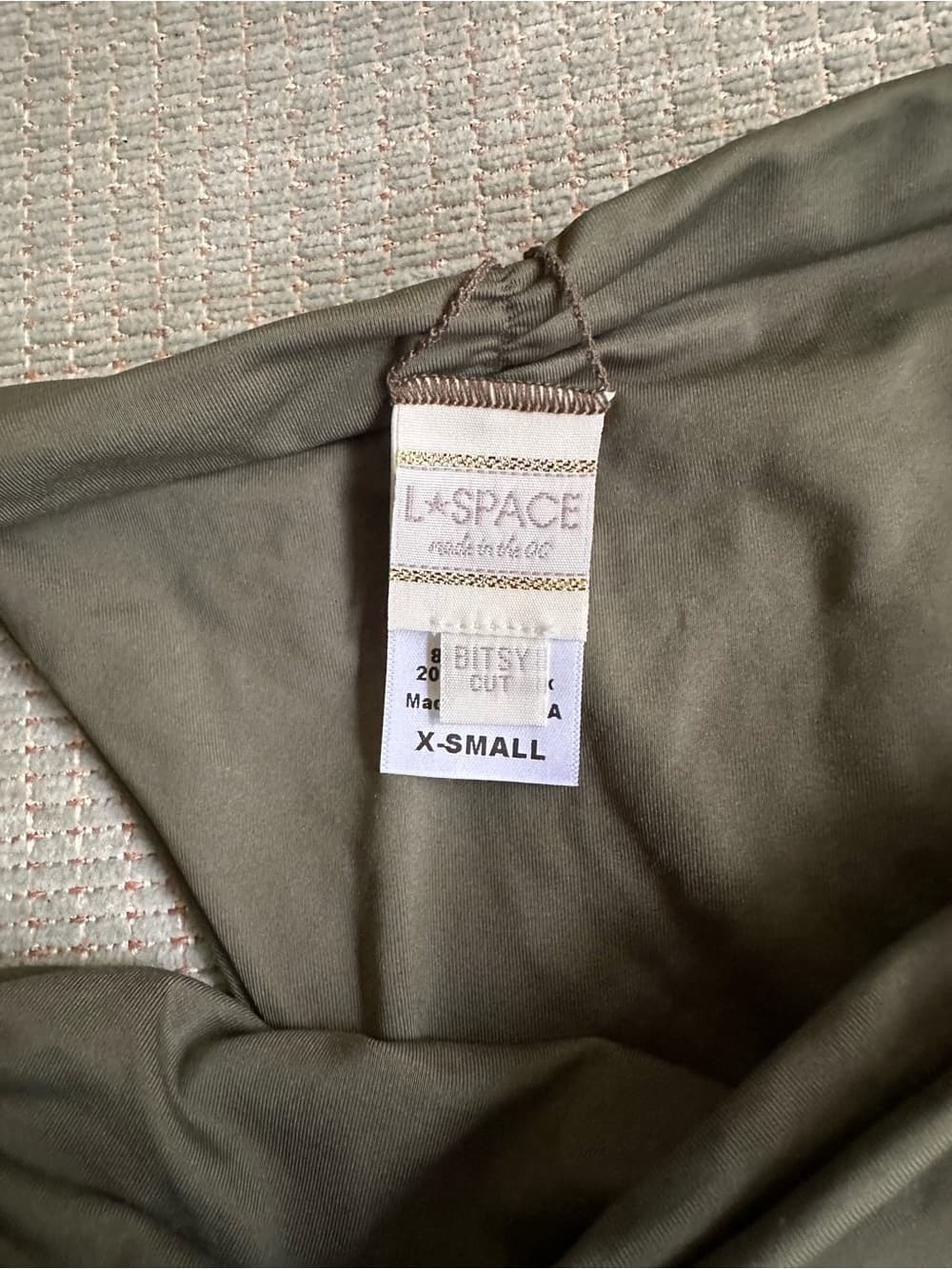 NWOT L*Space Monique bikini set green extra small