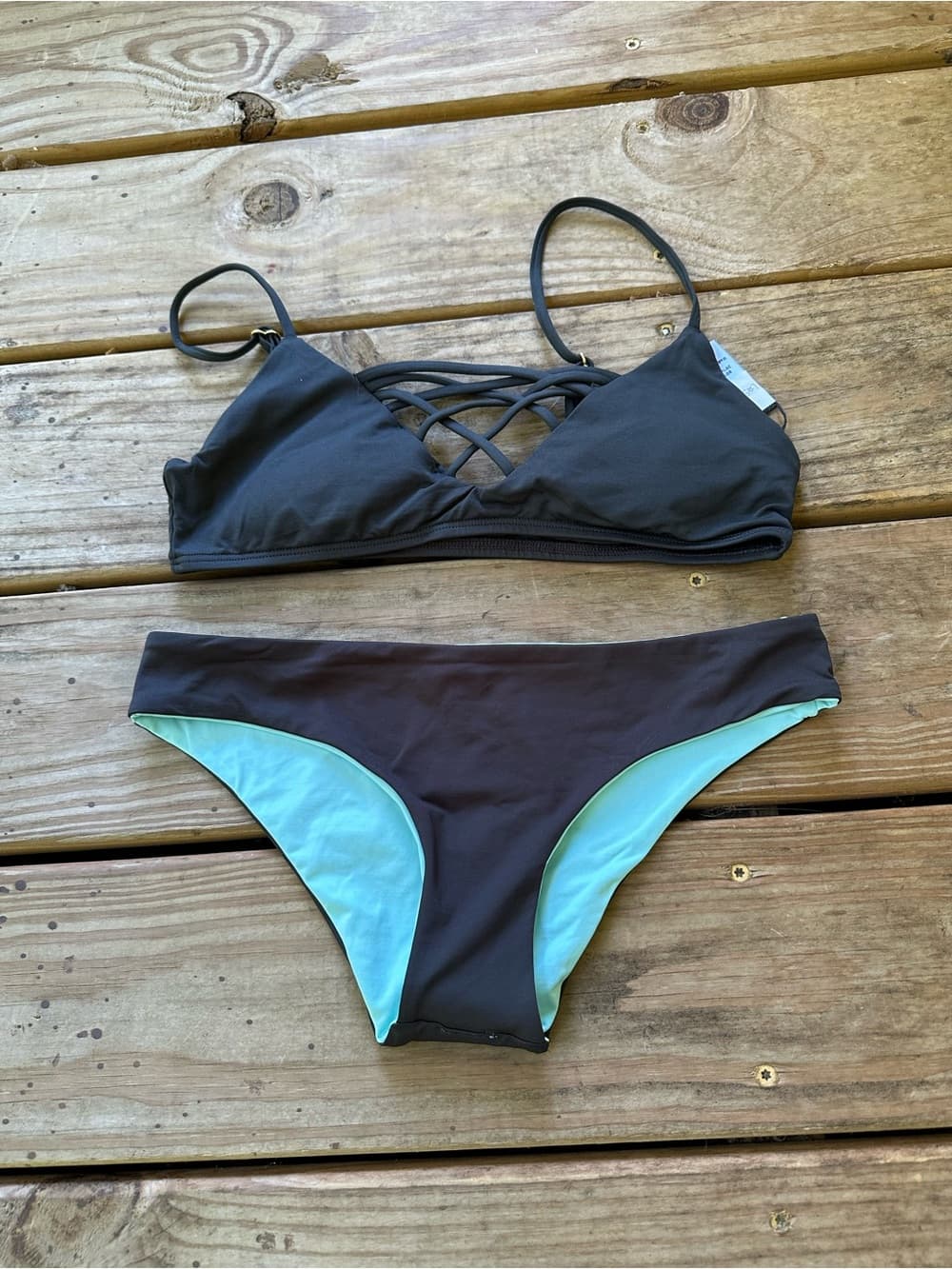 NWOT L*Space Jaime bikini set grey