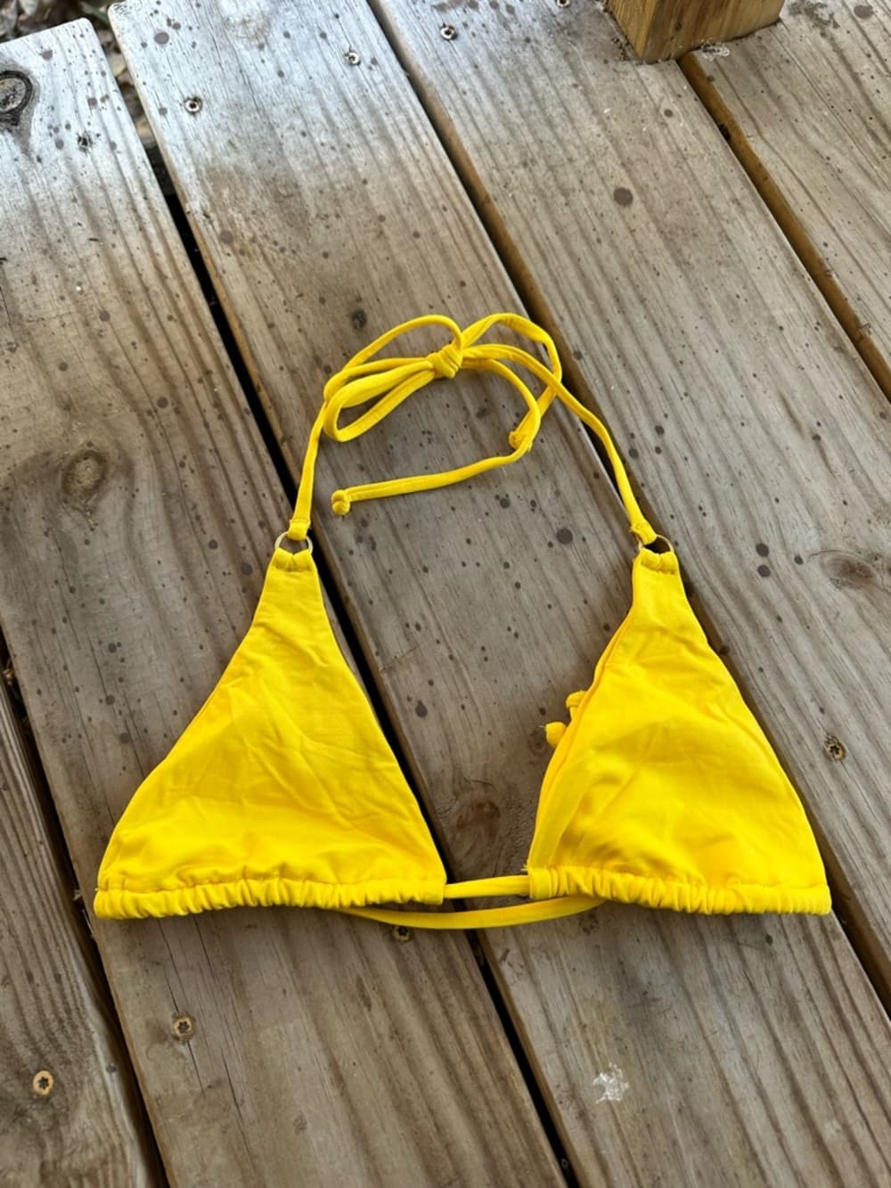 NWT L*Space Banning bikini top lemon yellow