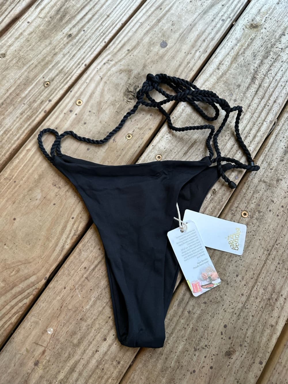 NWT Agua Bendita Minta Kezia bikini bottoms black