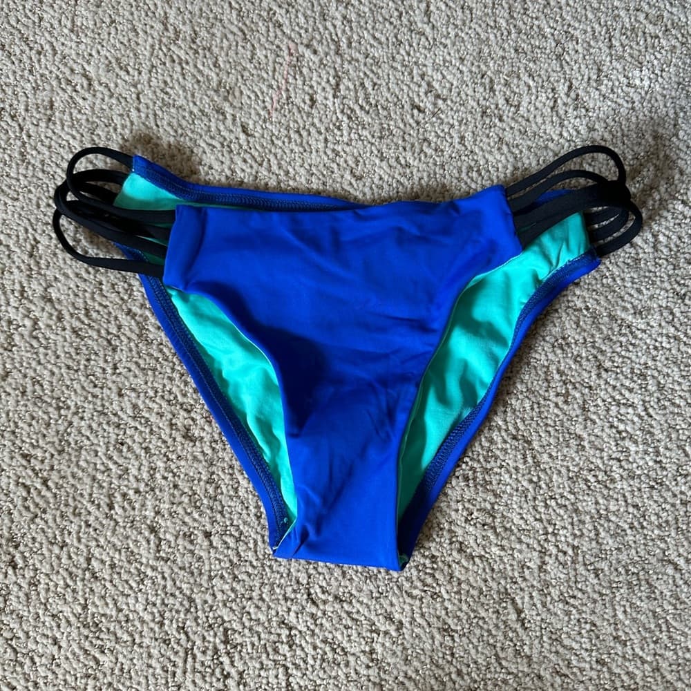 NWT L*Space Low Down Bikini bottoms royal blue