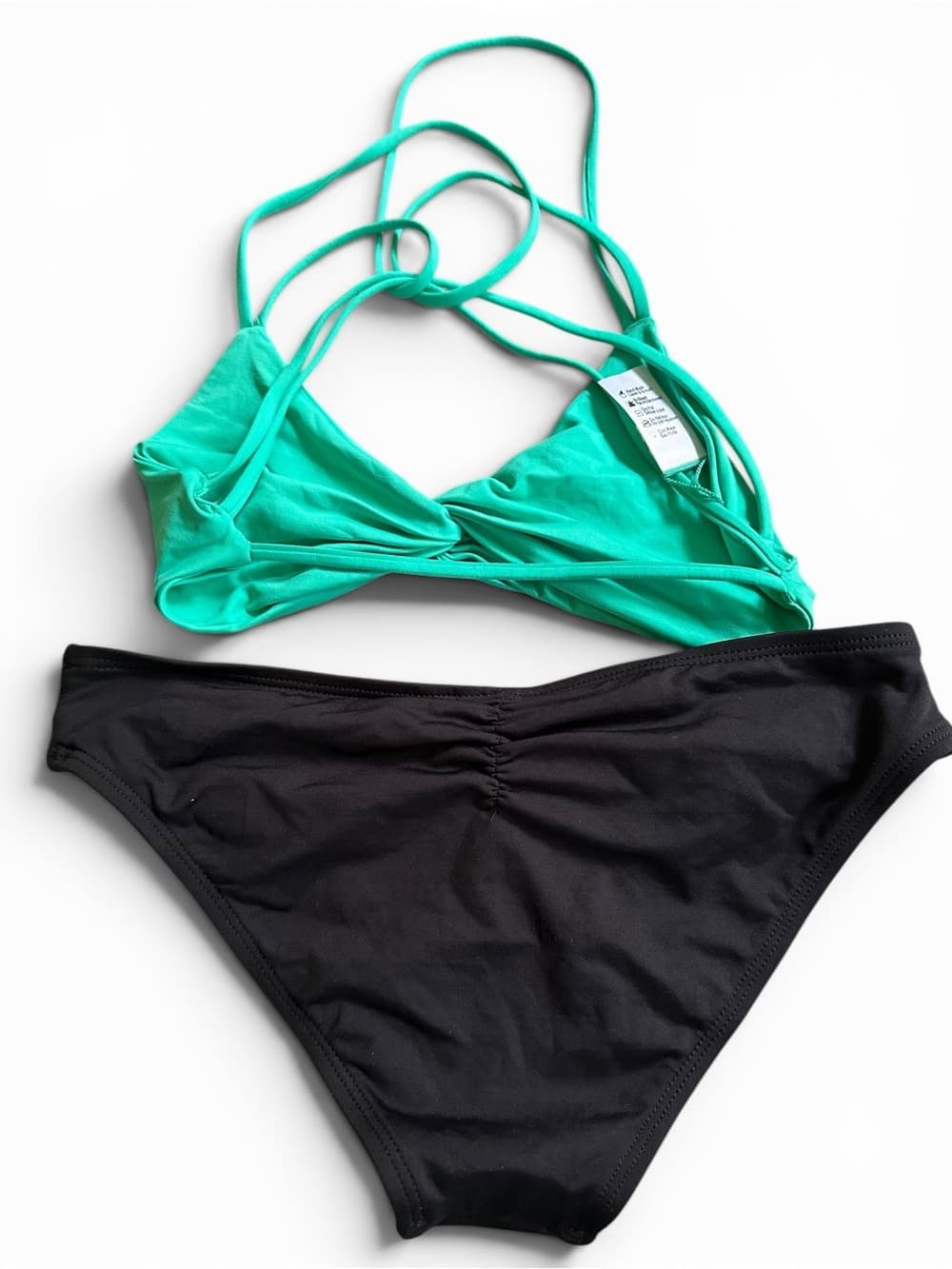 NWOT L*Space Hartley Monique bikini set green black
