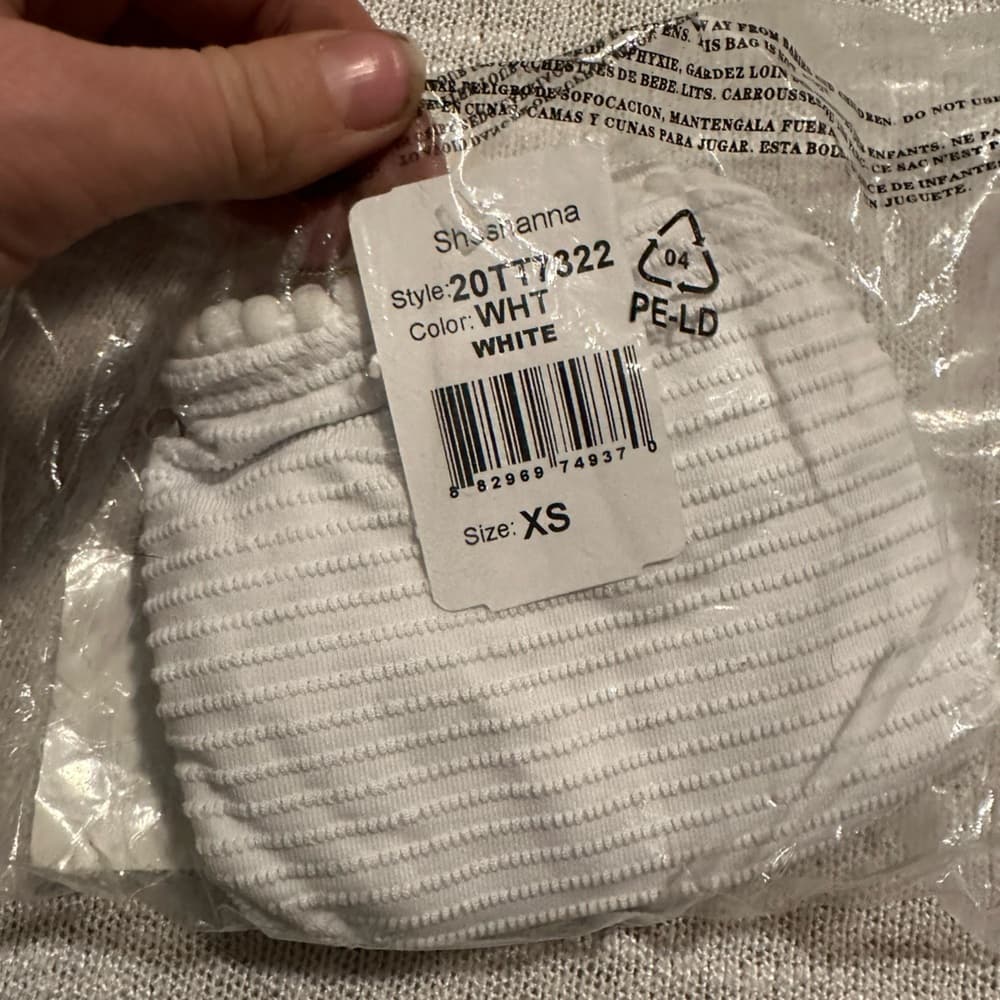 NWT Shoshanna classic white bikini bottoms