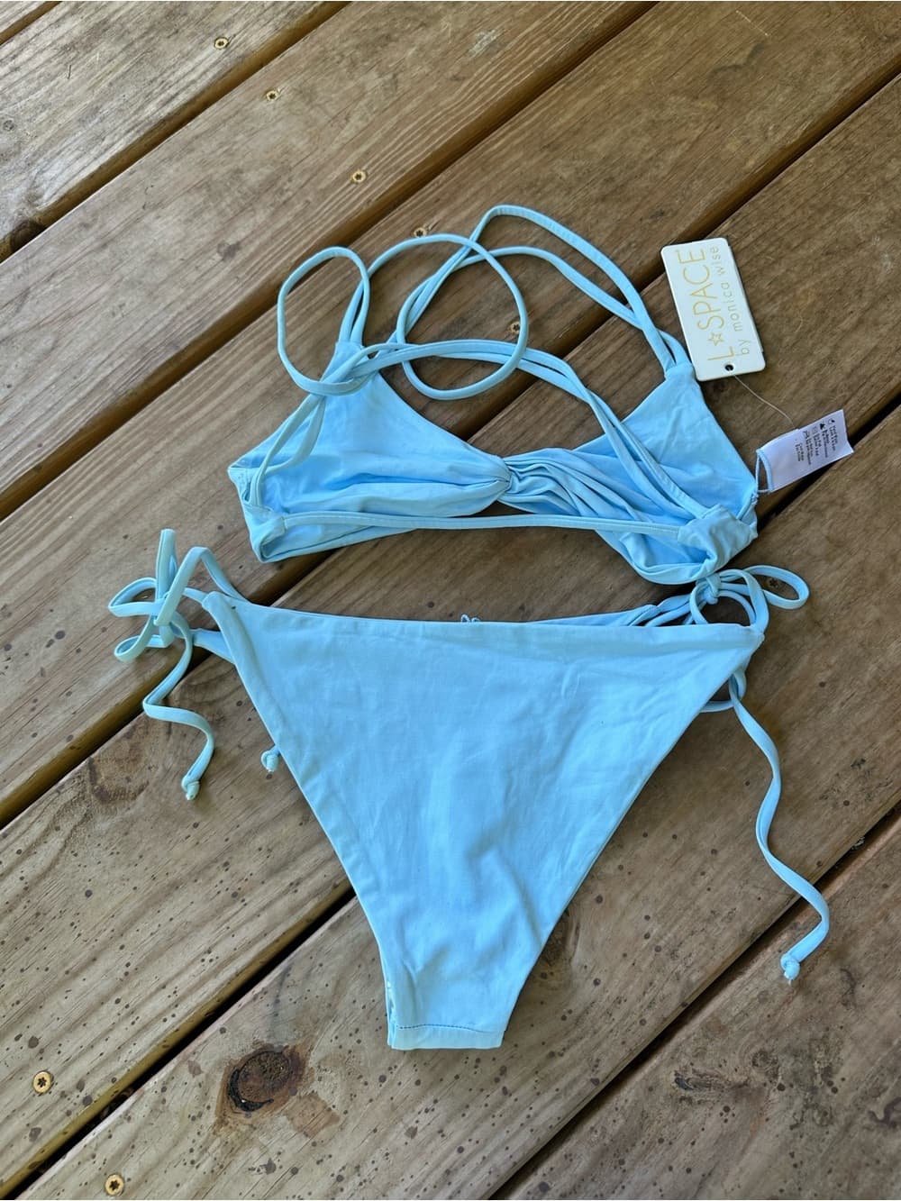 NWT L*Space Hartley bikini set light blue small