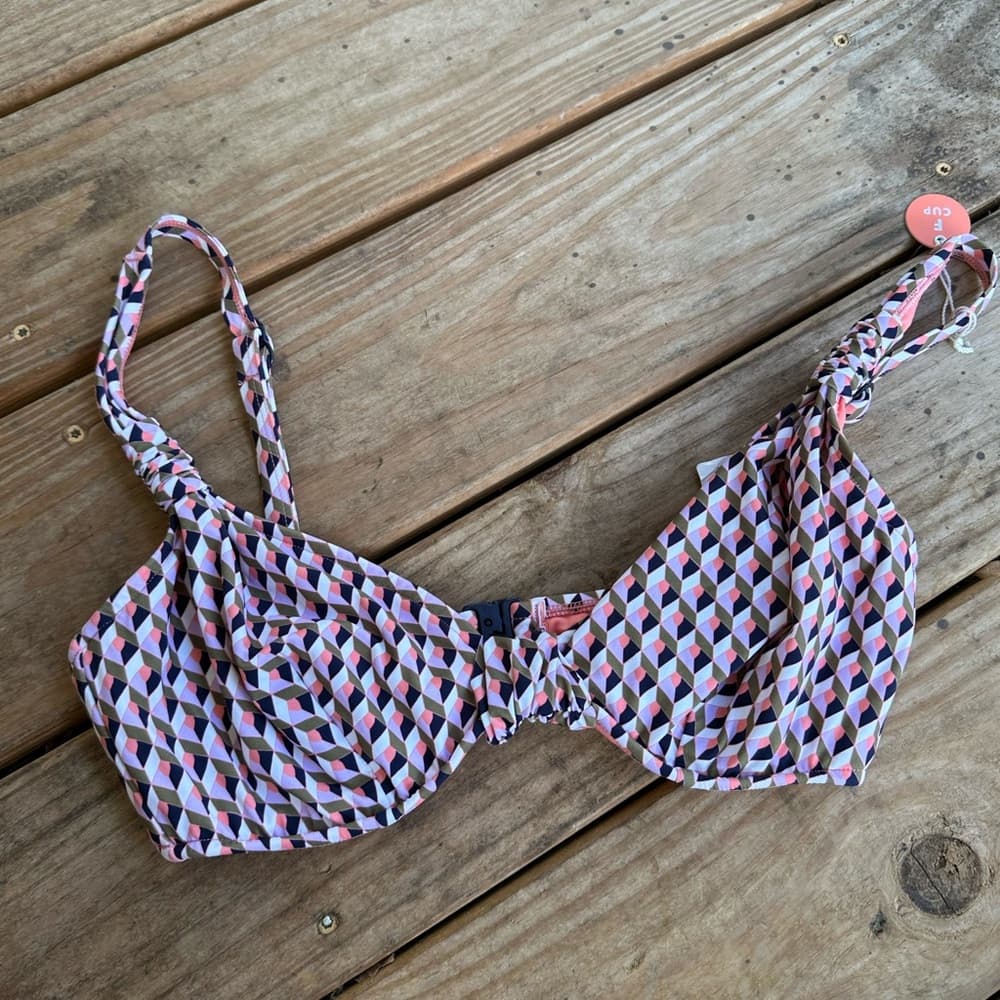 NWT Seafolly Mala F cup underwire bikini top