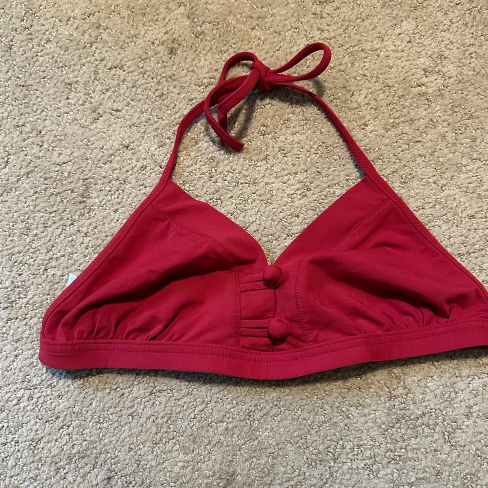 Eres button up bikini top red