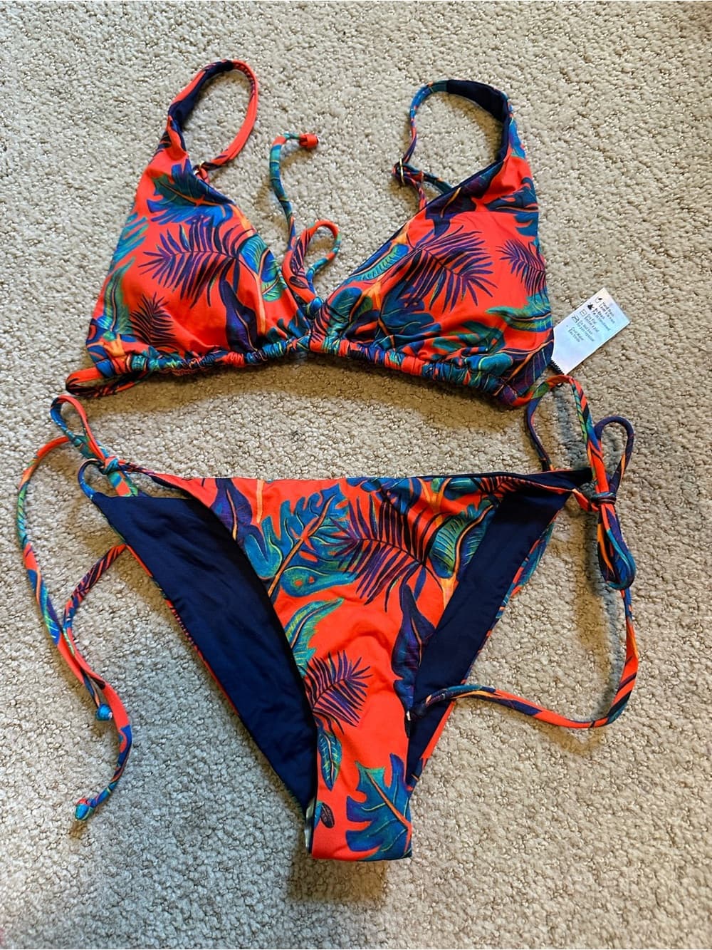 NWOT L*Space Liberty Fleur bikini set extra small