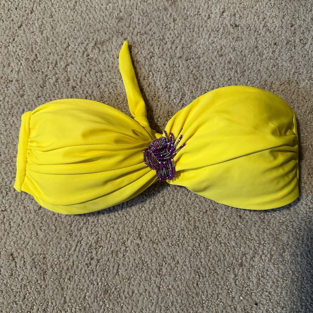 Amenapih strapless bikini top yellow