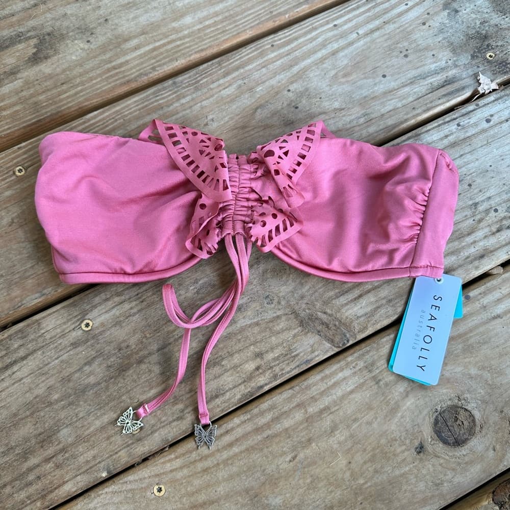 NWT Seafolly Shine On butterfly bandeau Dalia