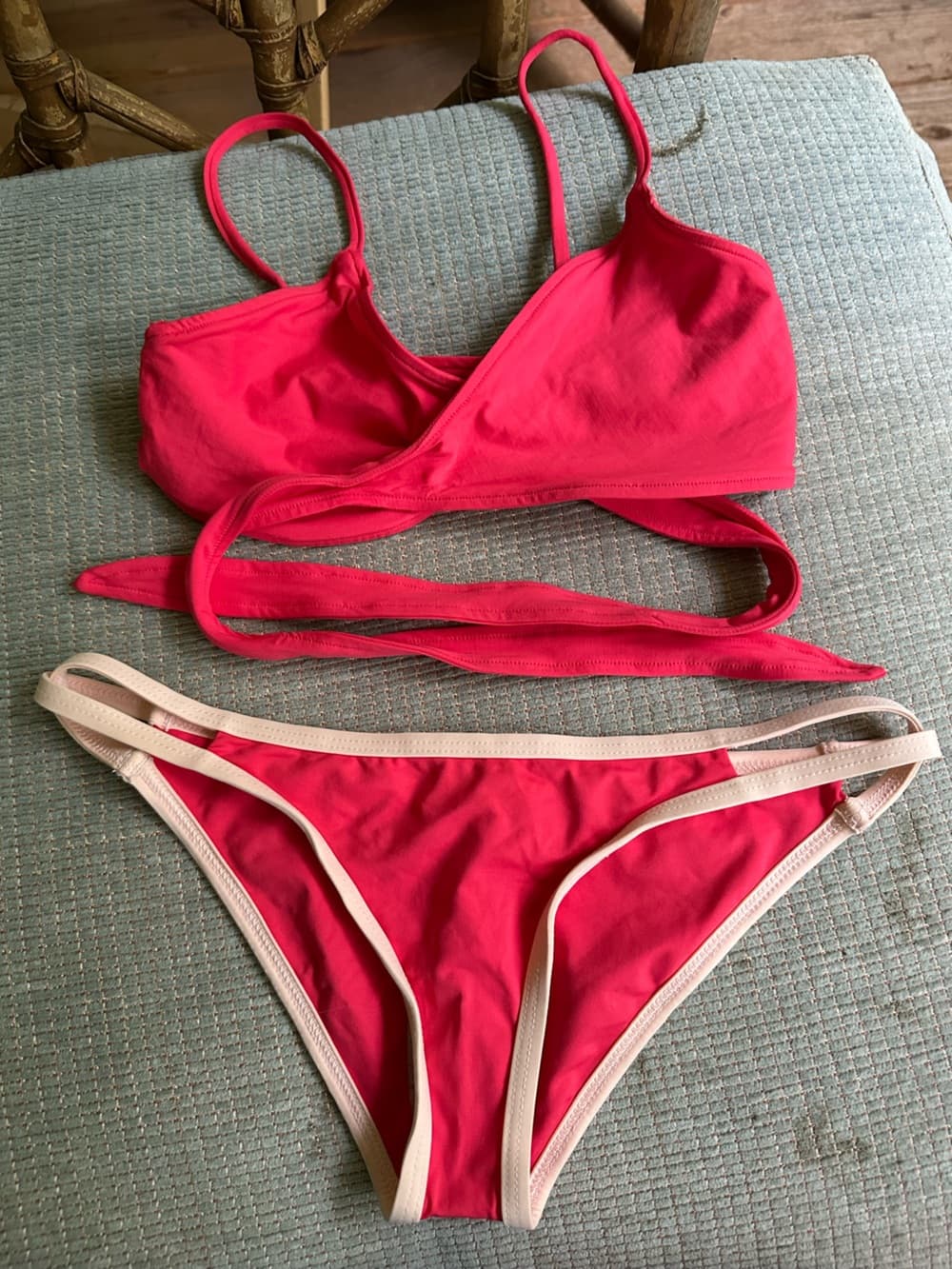 NWOT L*Space Chloe bikini set pink extra small
