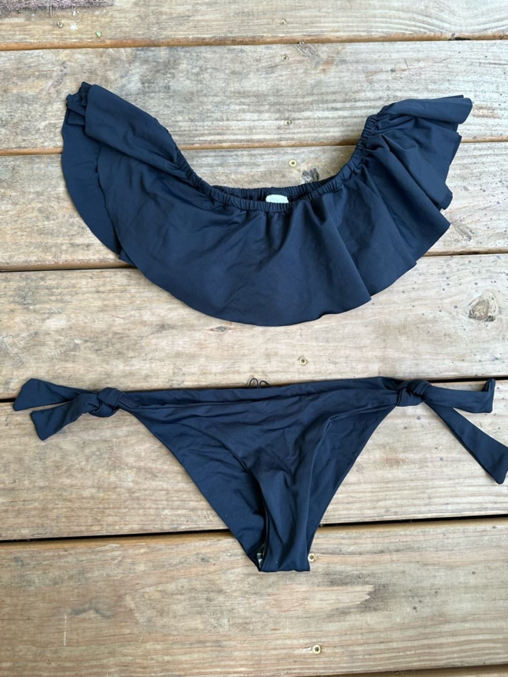 NWOT L*Space off shoulder bikini set black
