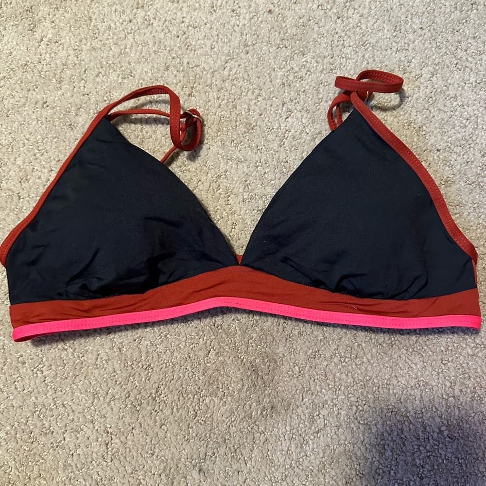 NWOT L*Space Avella bikini top black red
