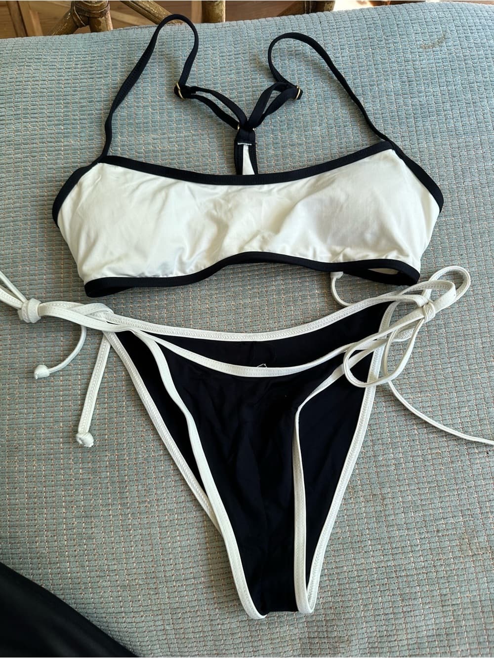 NWOT L*Space Levy contrast bikini set extra small