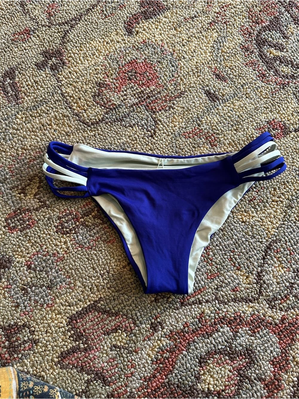 NWOT L*Space low down bikini bottoms royal blue extra small