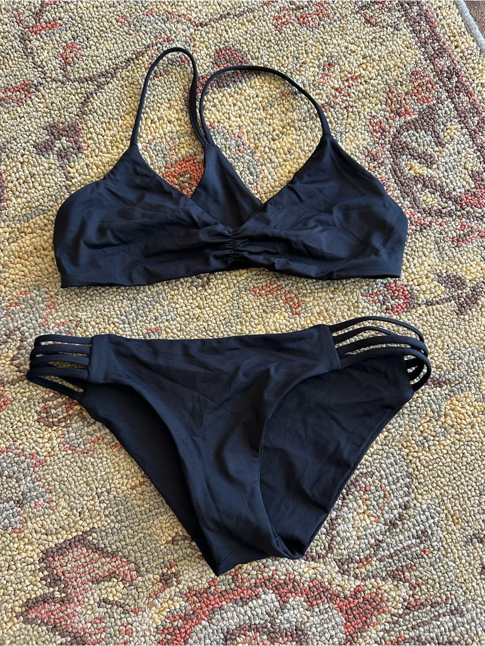 NWOT L*Space Wild One Low Down bikini set black small