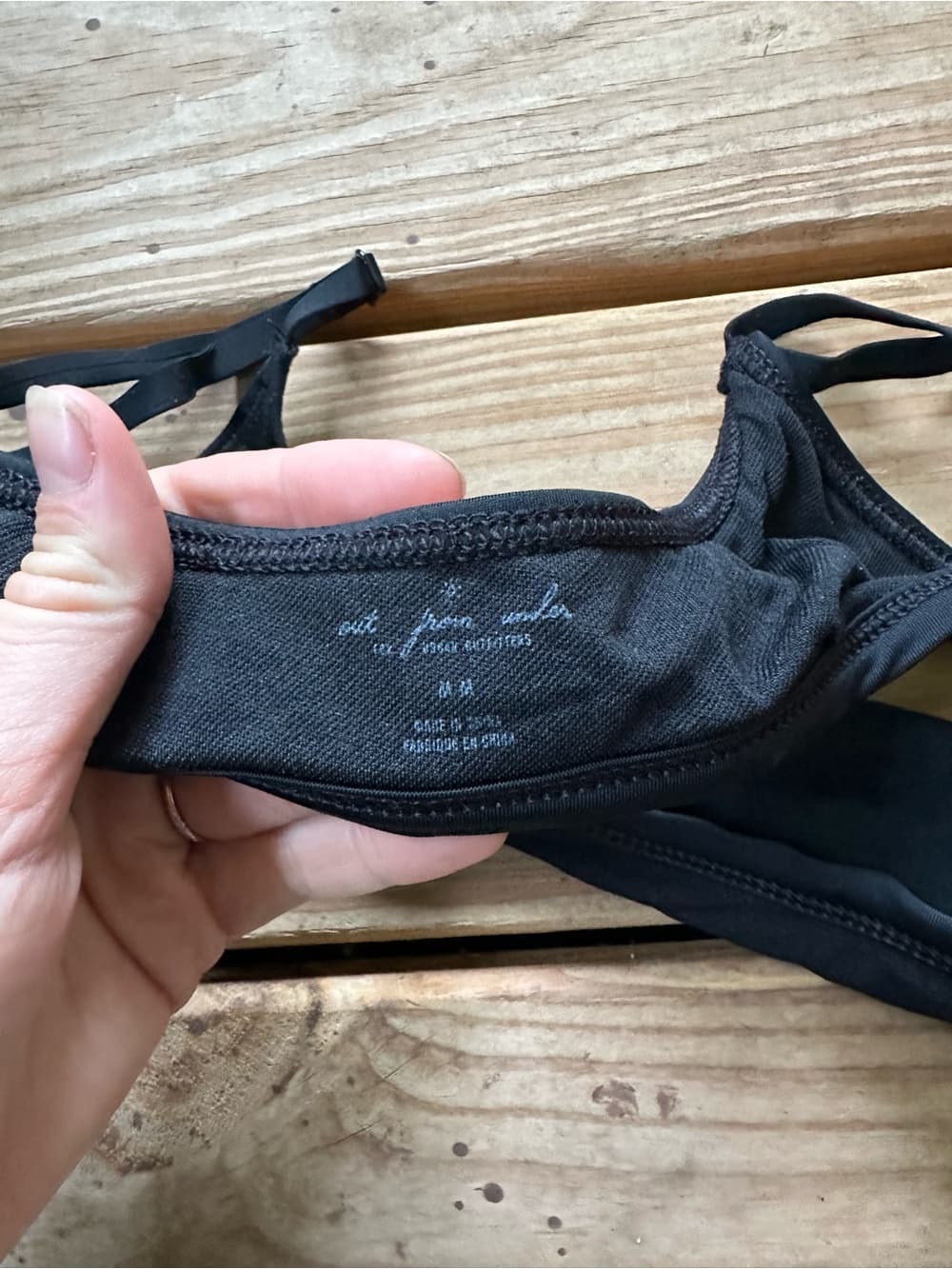 Out from under bralette bikini top black