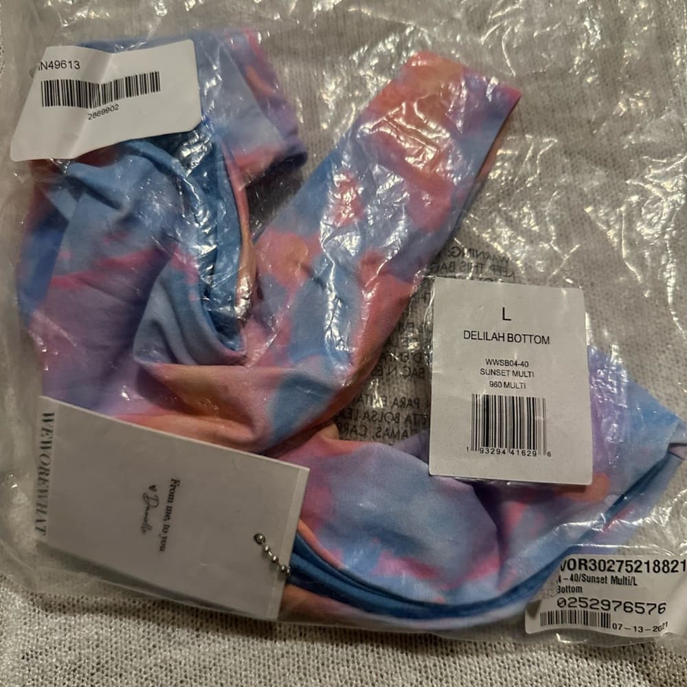NWT WeWoreWhat Delilah Delilah bikini bottoms sunset multi