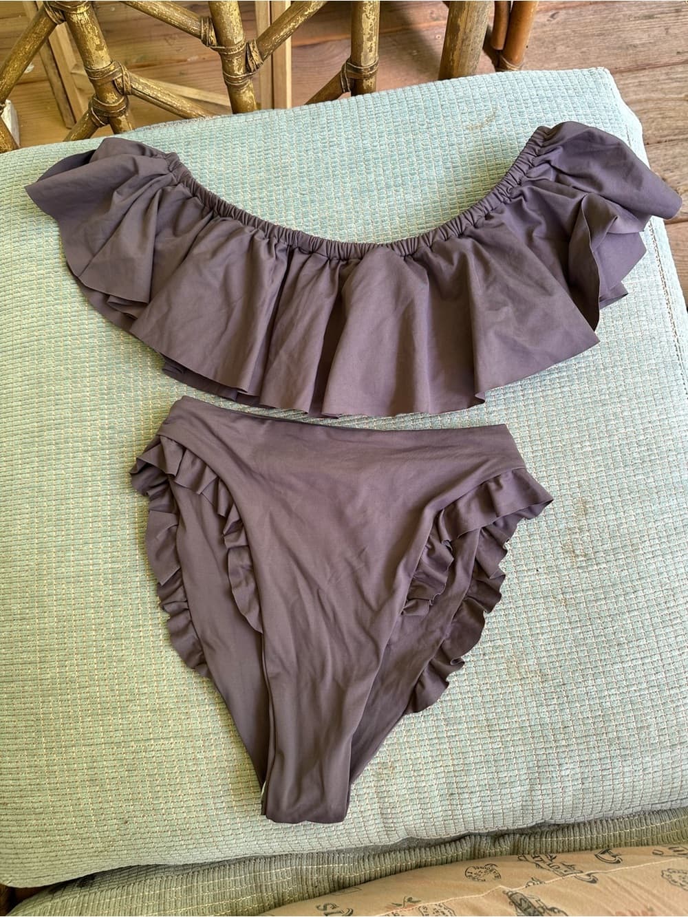 NWOT L*Space Hey Girl bikini set grey small