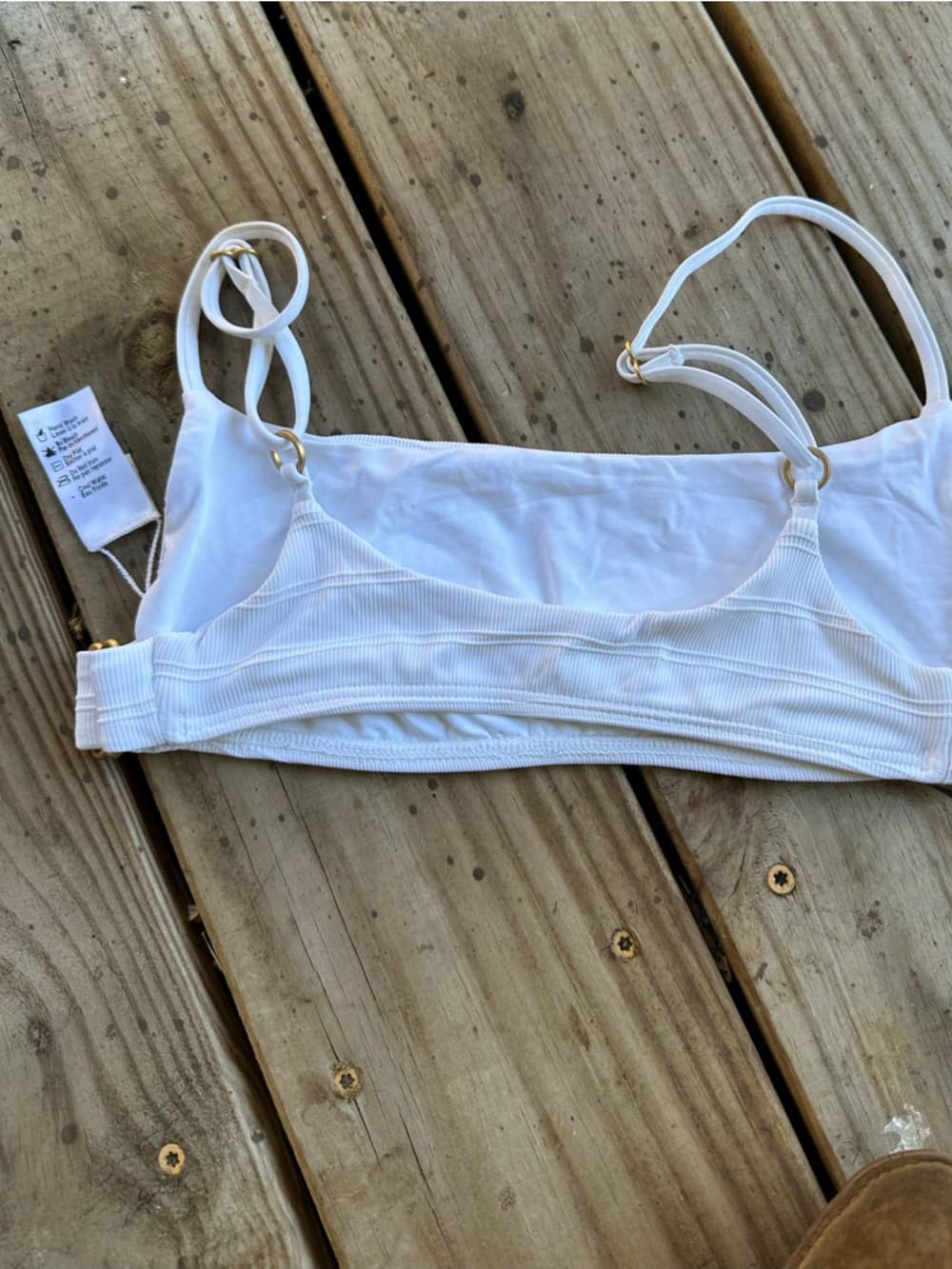 NWOT L*Space piper ribbed bikini top