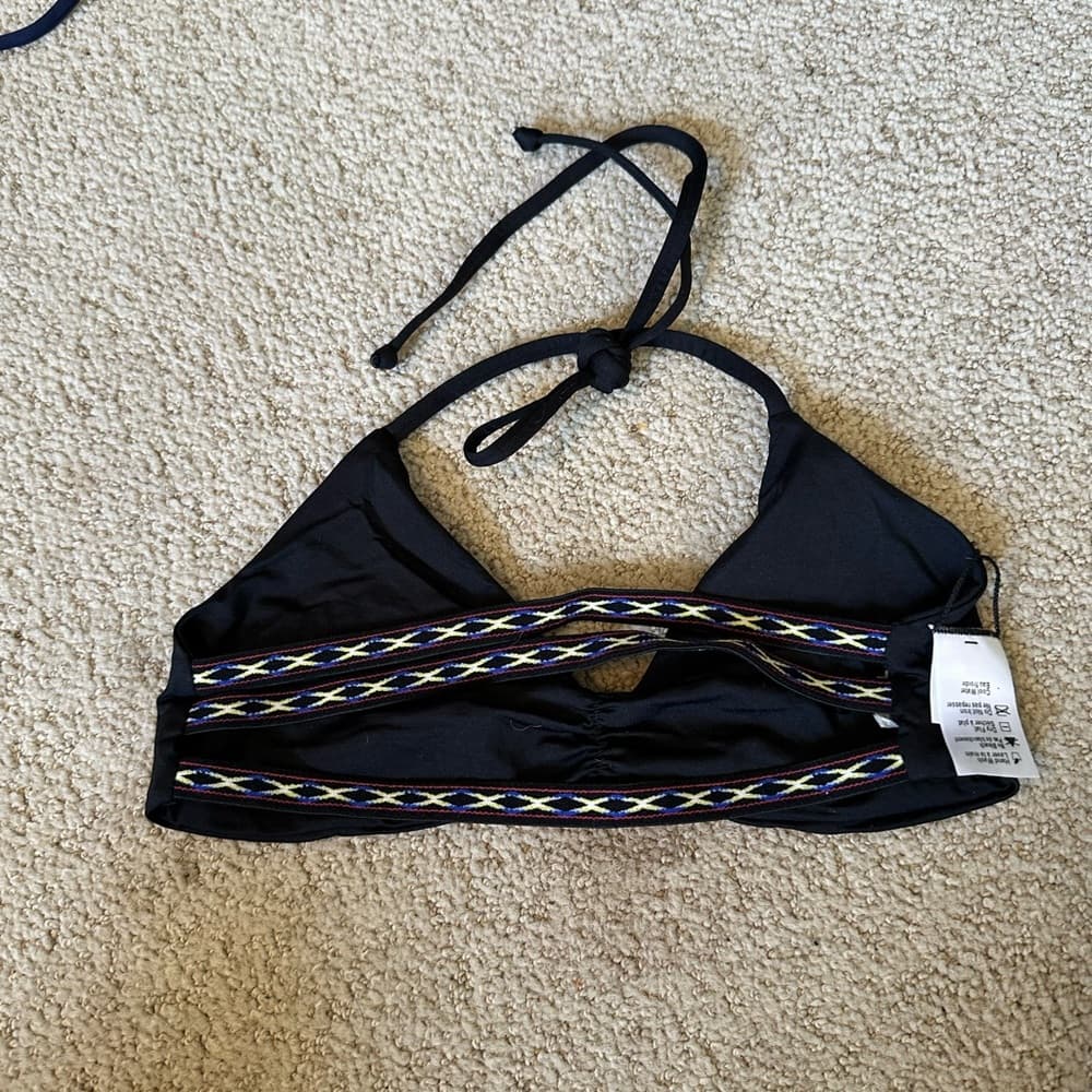 NWOT L*Space strappy back bikini top black
