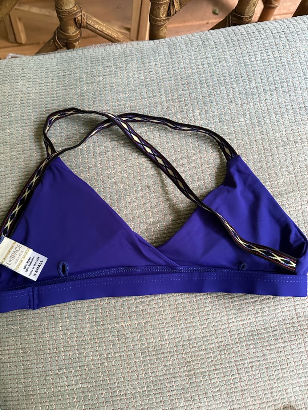 NWOT L*Space bikini top southwestern sapphire extra small