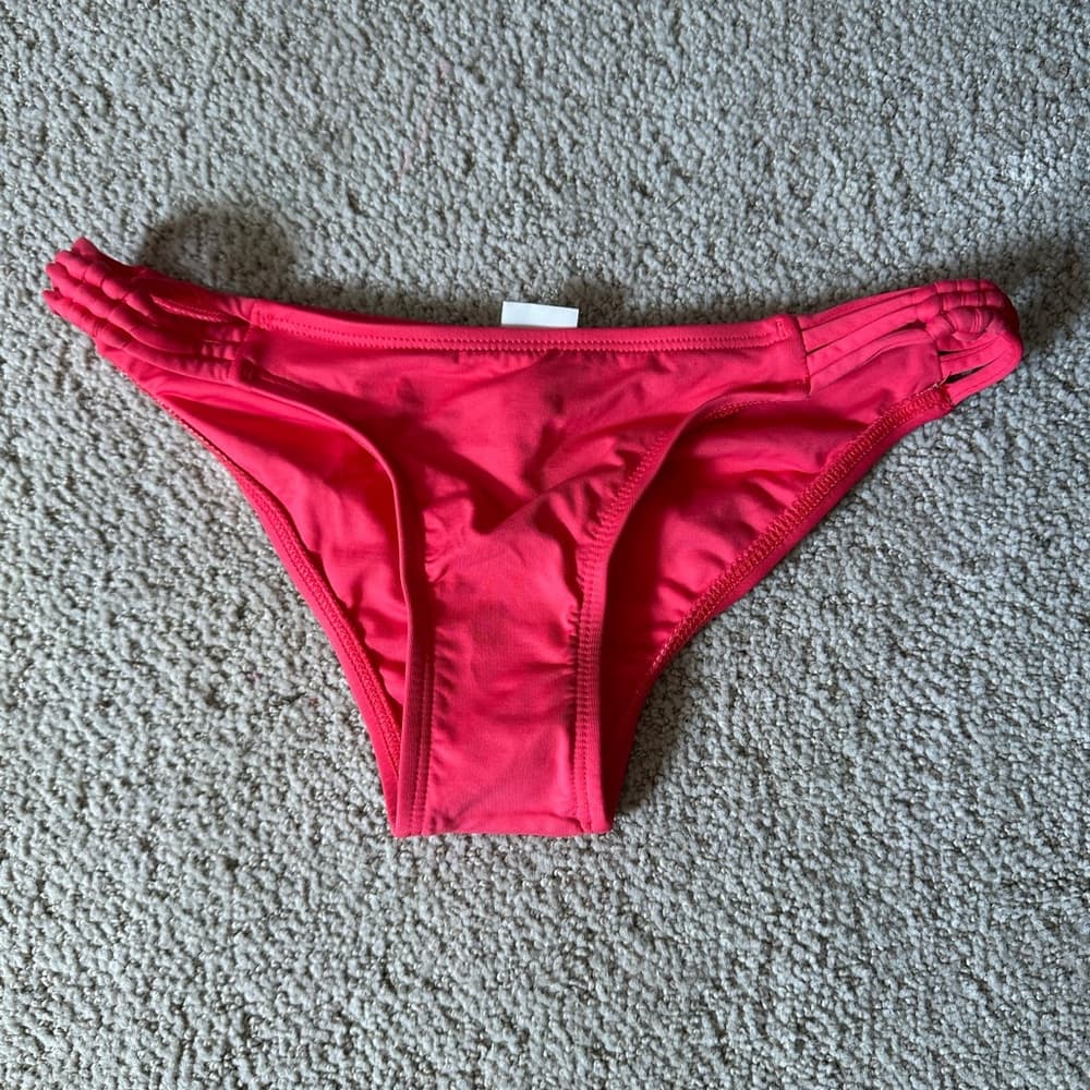 NWOT L*Space strappy bikini bottoms pink
