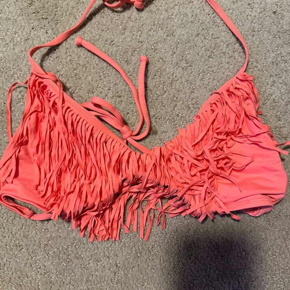 NWOT L*Space Audrey fringe bikini top