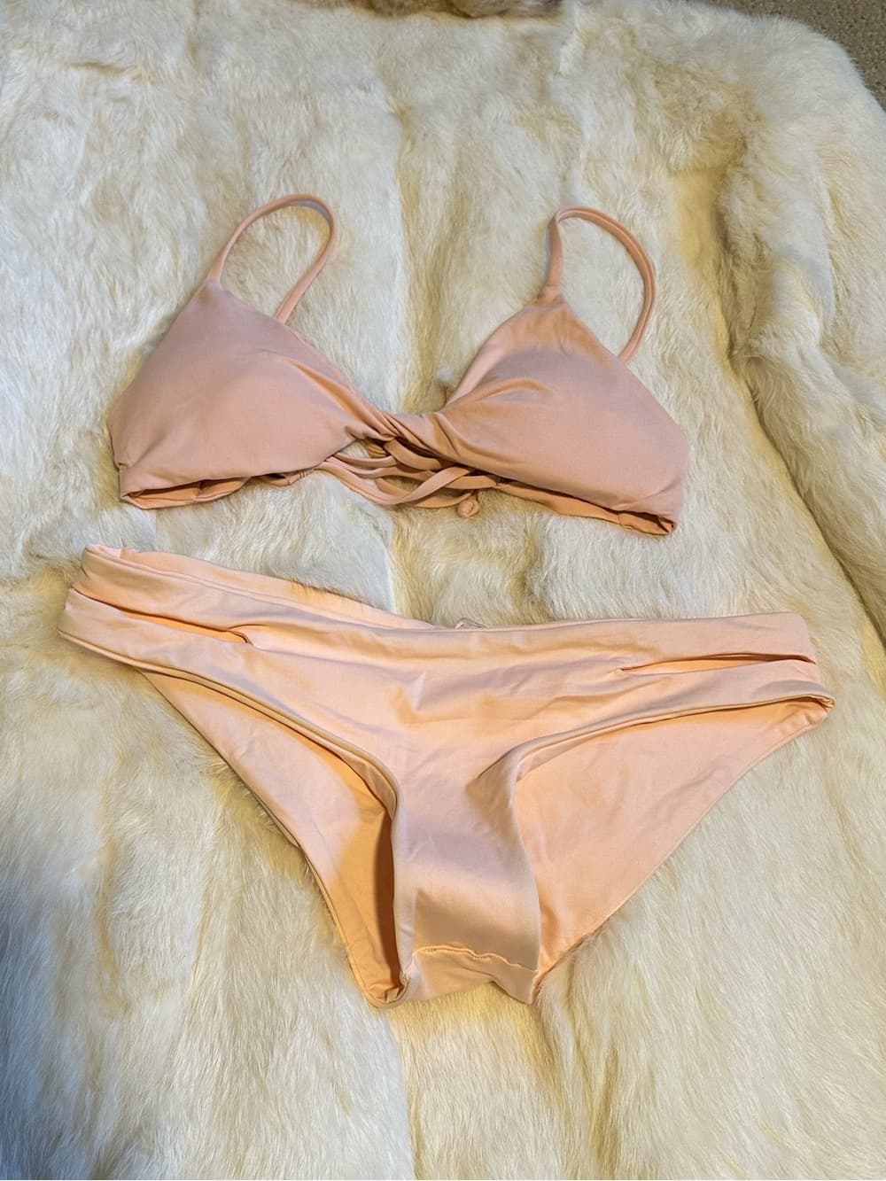NWOT L*Space Breakers bikini set peach small
