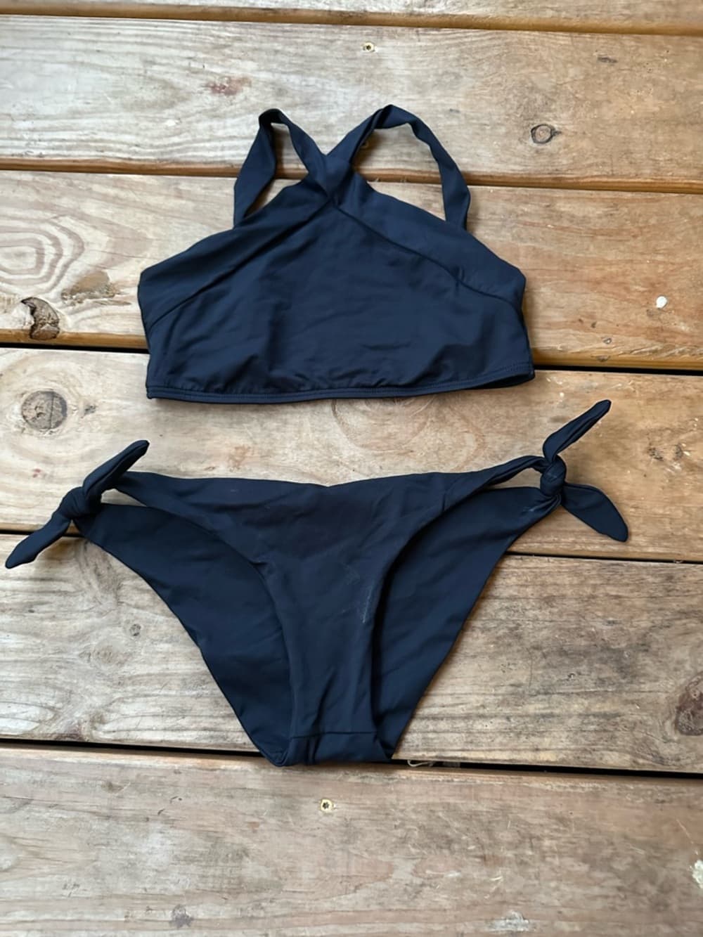 NWOT L*Space high neck bikini set black