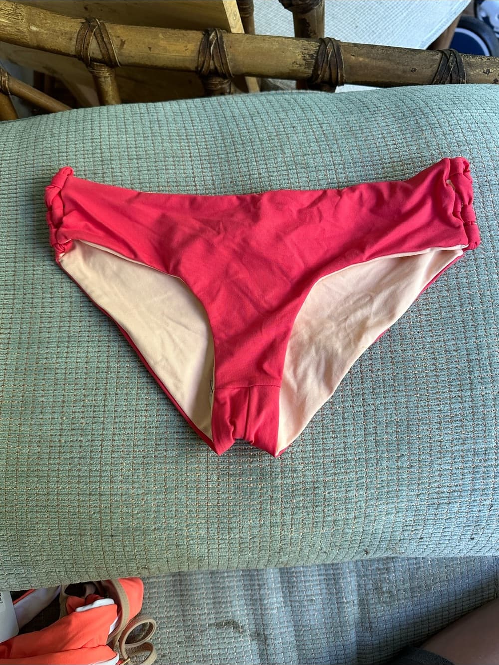 NWOT L*Space bikini bottoms red cream small