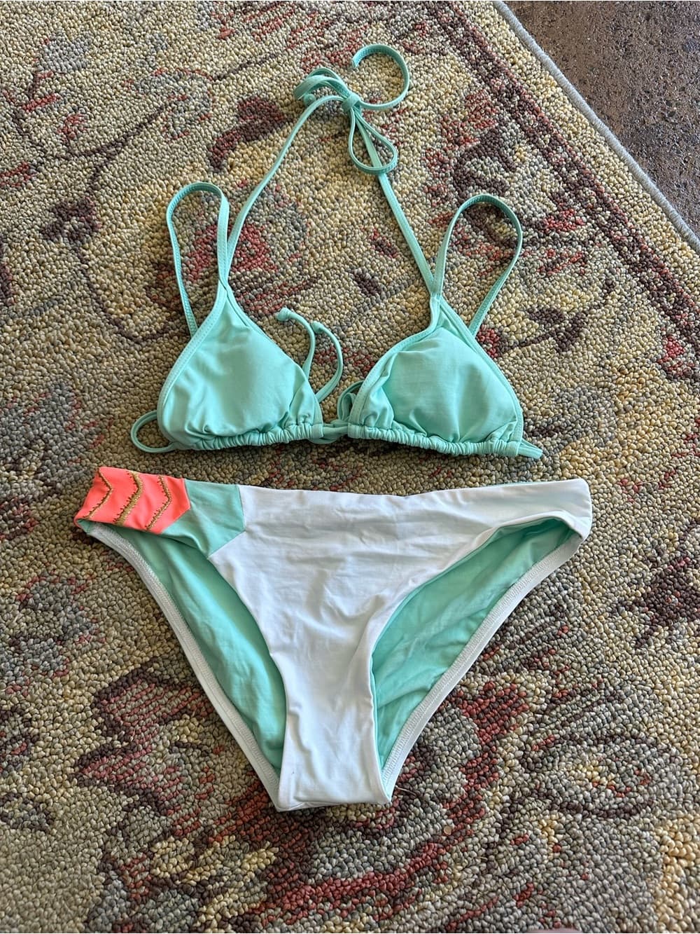 NWT L*Space bikini set seafoam extra small