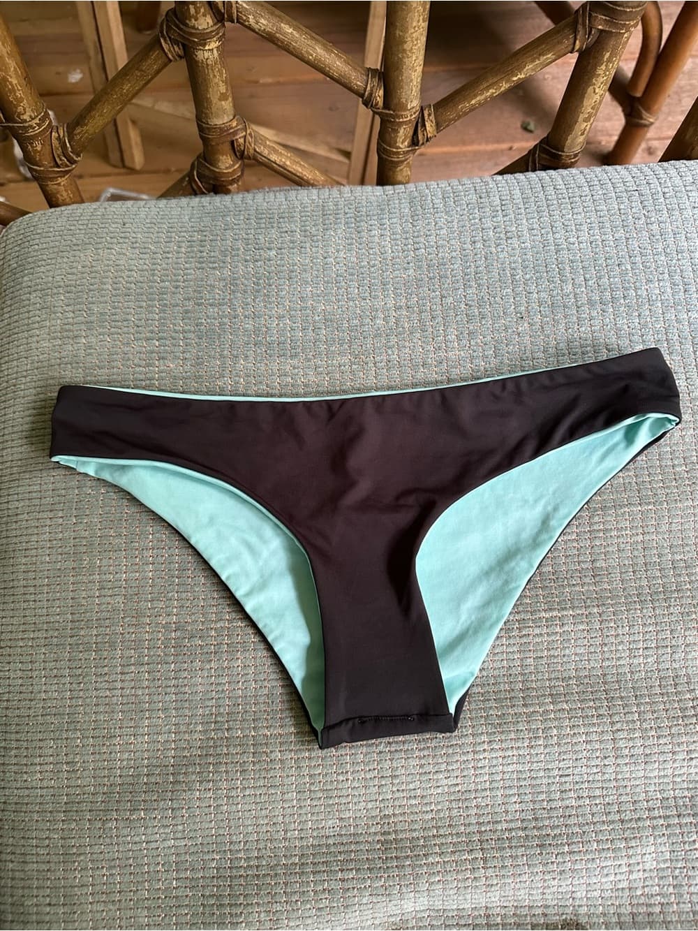 NWOT L*Space bikini bottoms grey light blue