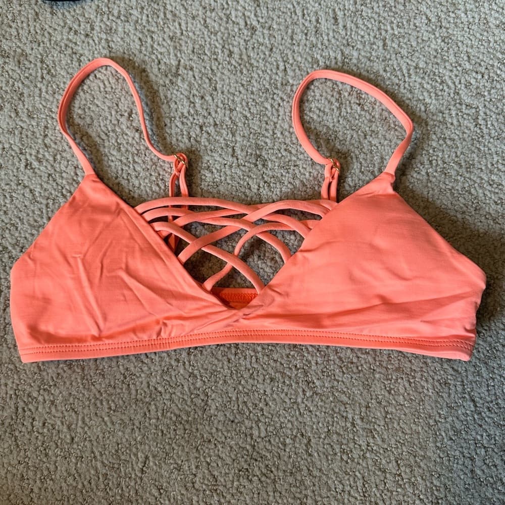 NWOT L*Space Jaime bikini top sherbet orange