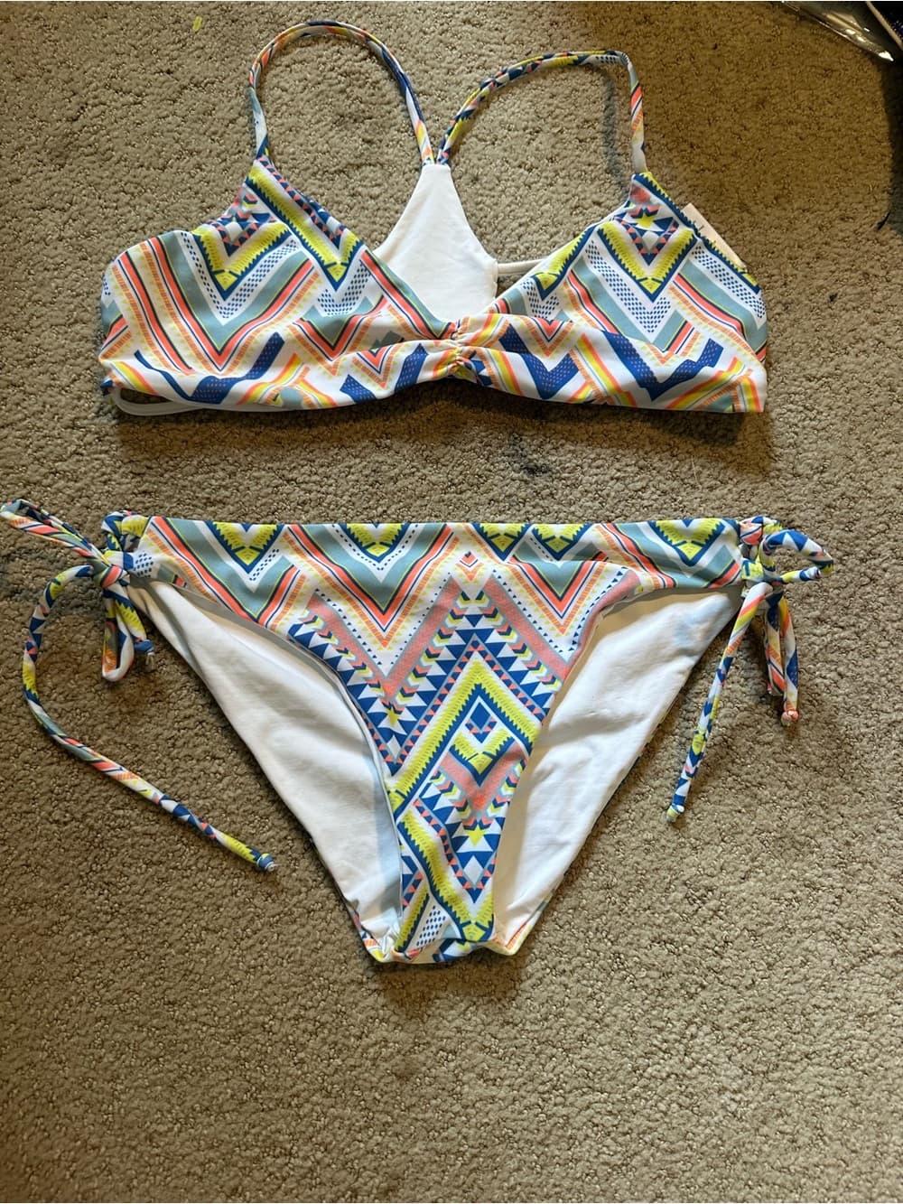 NWOT L*Space antigua bikini set white large