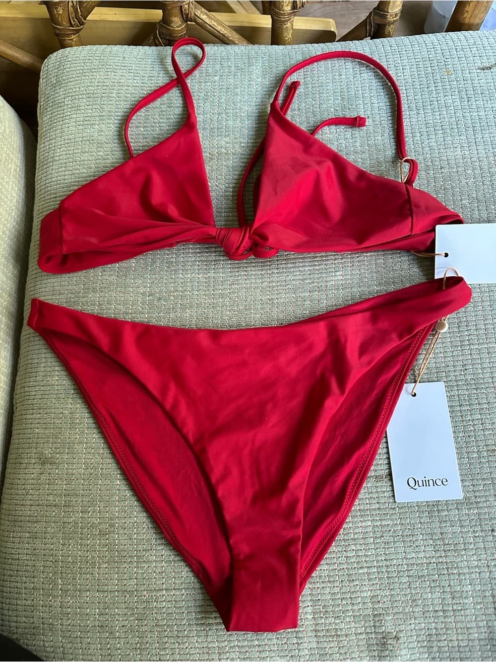 NWT Quince bikini set cherry red