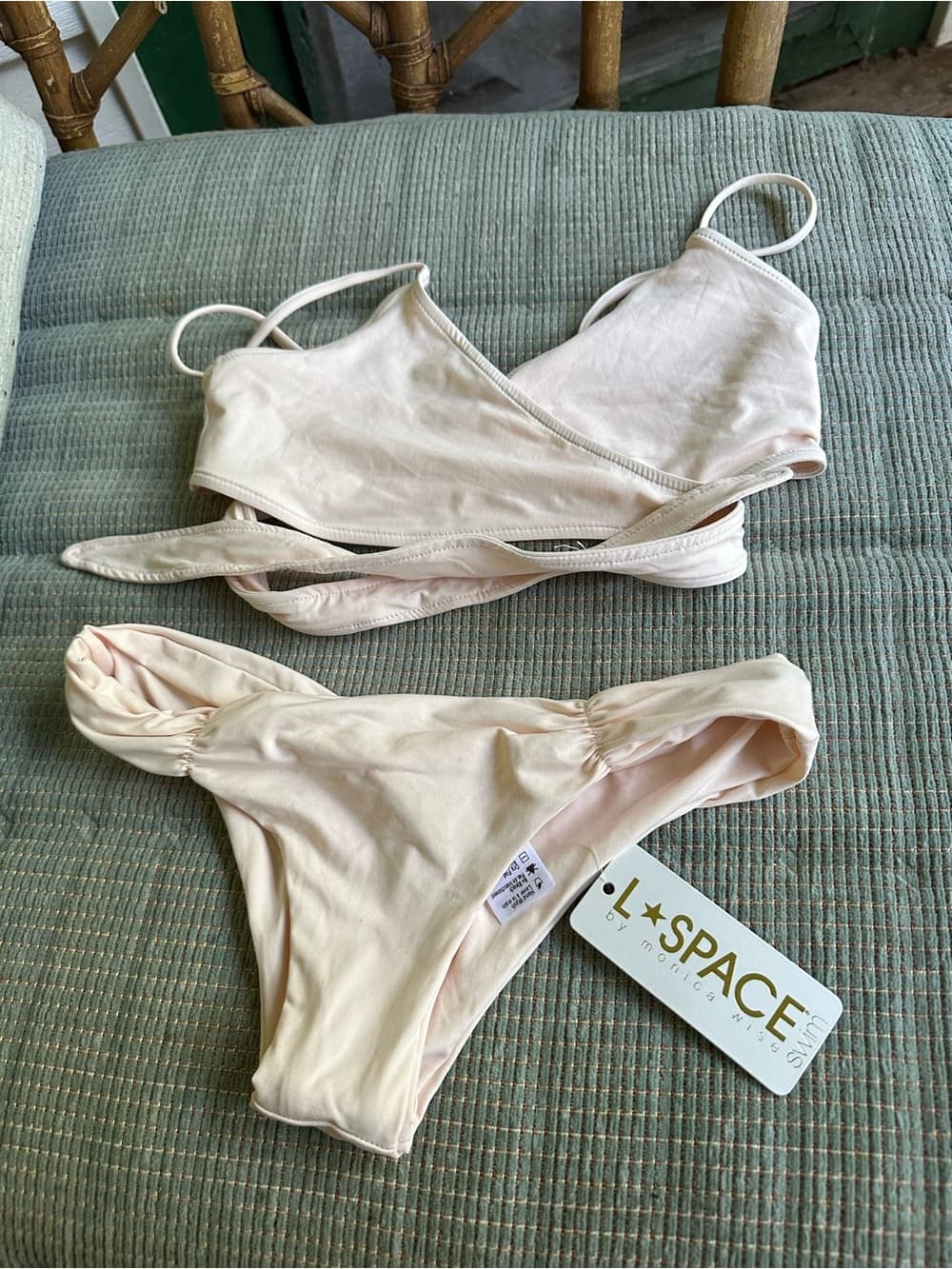 NWT L*Space Chloe Monique bikini set cream extra small